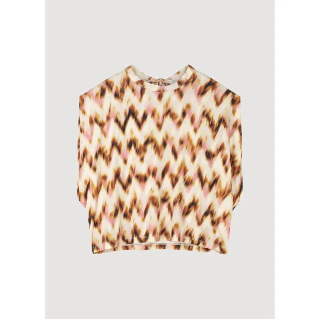 SUMMUM 3S502330620 120 TOP BLURRED ZIG ZAG PRINT MULTICOLOUR
